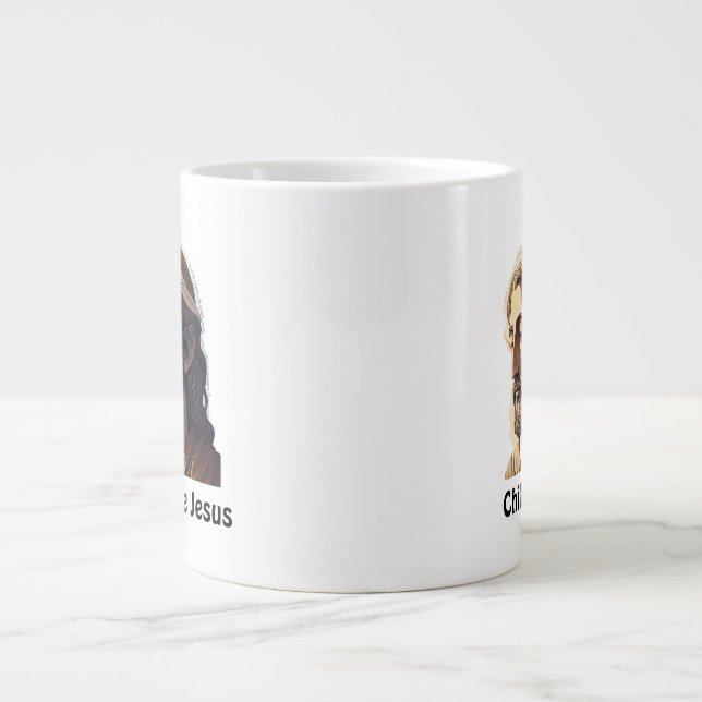 Taza De Café Gigante Chill Like Jesus Mug (Frente)