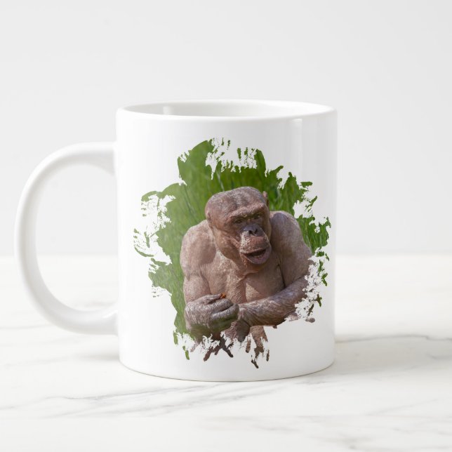 Taza De Café Gigante Chimpanzee sin pelo (Izquierda)