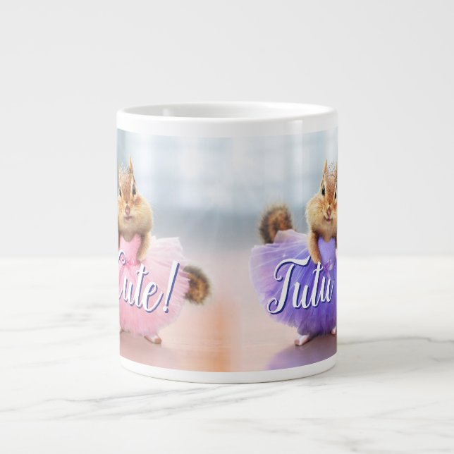 Taza De Café Gigante Chipmunk Ballerina Duo (Frente)