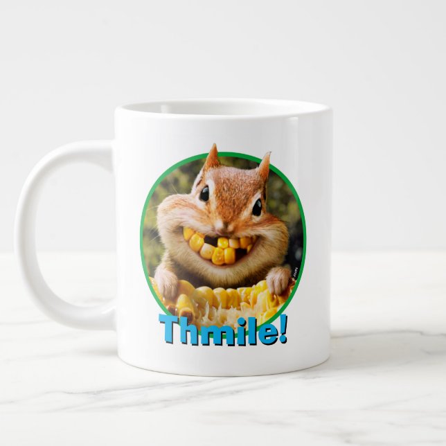Taza De Café Gigante Chipmunk Comiendo maíz (Izquierda)