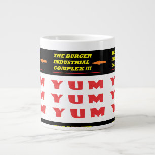 Taza De Café Gigante chiste de comida divertida palabras y patrón