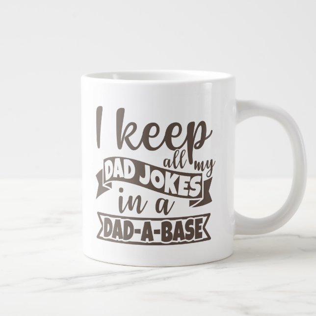 Taza De Café Gigante Chiste de papá divertido ingeniero informático bas (Derecha)
