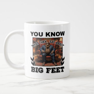 Taza De Café Gigante Chiste de pies gigantes