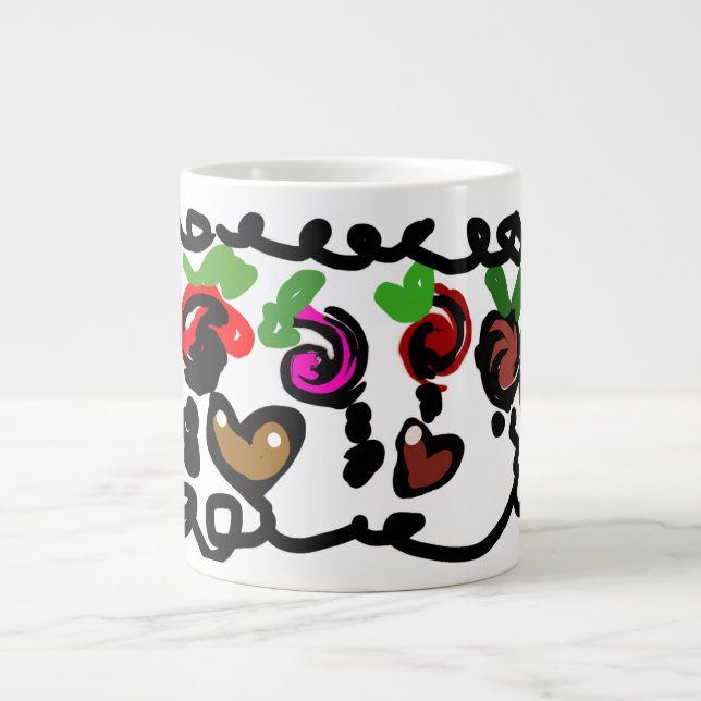 Taza De Café Gigante Chocolate Strawberry's valentine  (Frente)