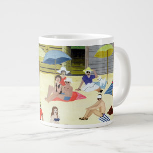 Taza De Café Gigante Chozas 1991 de la playa