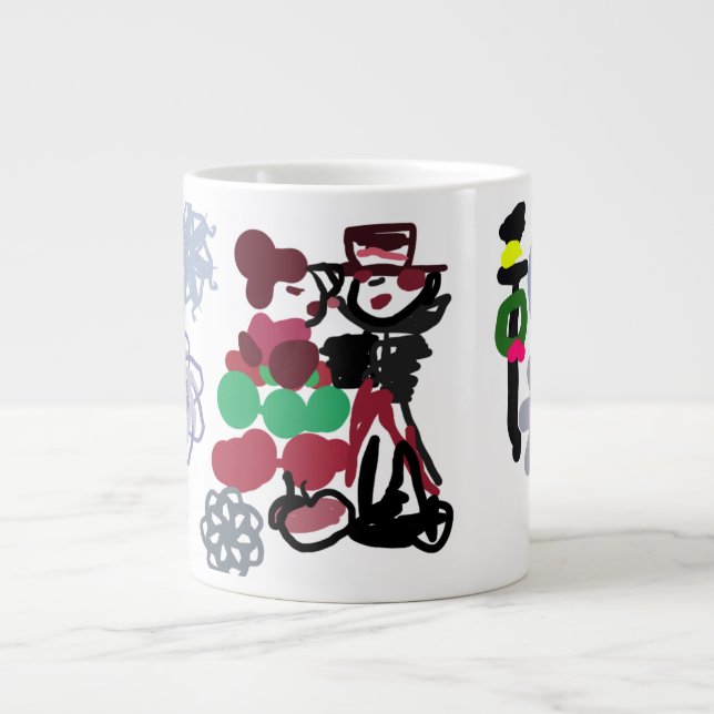 Taza De Café Gigante Christmas Lovely walking (Frente)