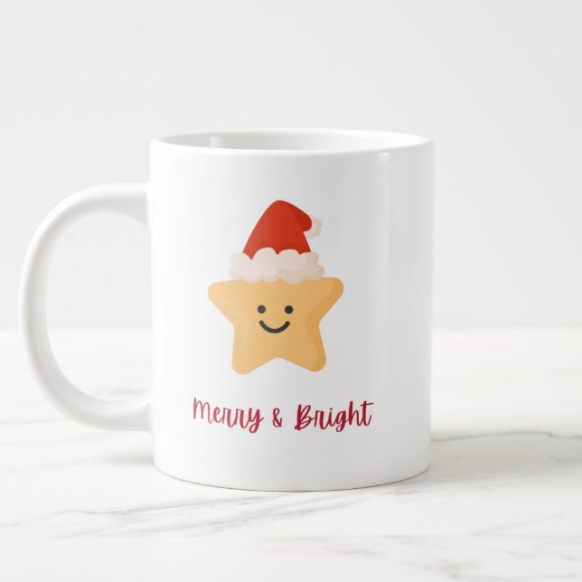Taza De Café Gigante Christmas Mug – Frosty Holiday Cocoa & Coffee Cup (Izquierda)
