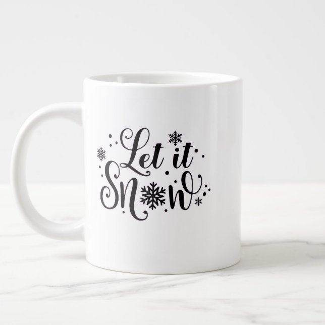 Taza De Café Gigante Christmas Mug – Joyful Holiday Cocoa & Coffe (Izquierda)