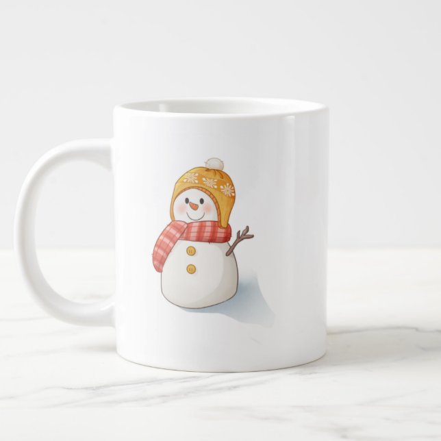 Taza De Café Gigante Christmas Mug – Nostalgic Holiday Cocoa & Coffee C (Izquierda)