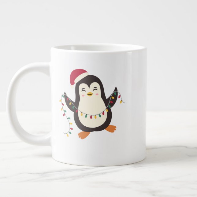 Taza De Café Gigante Christmas Mug – Sweet Holiday Cocoa & Coffee Cup (Izquierda)