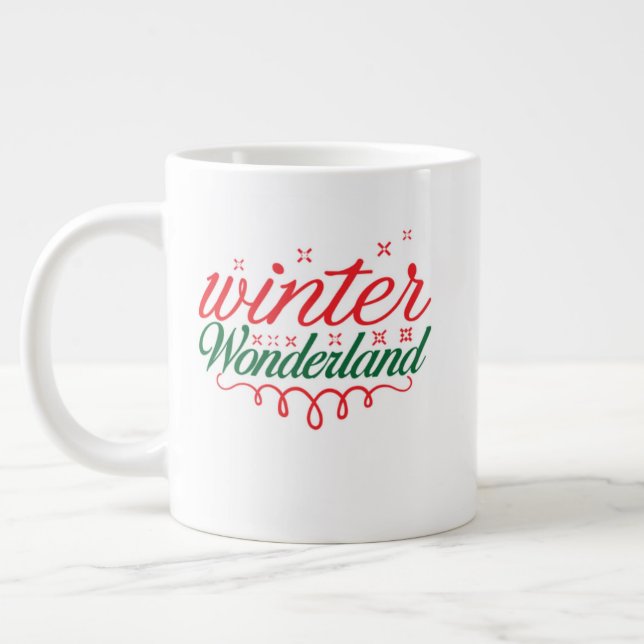 Taza De Café Gigante Christmas Mug – Warm Holiday Cocoa & Coffee Cup (Izquierda)