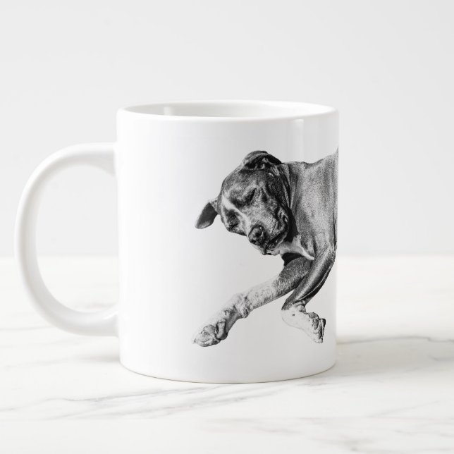 Taza De Café Gigante Christmas Nap, Pit Mix Peace (Izquierda)