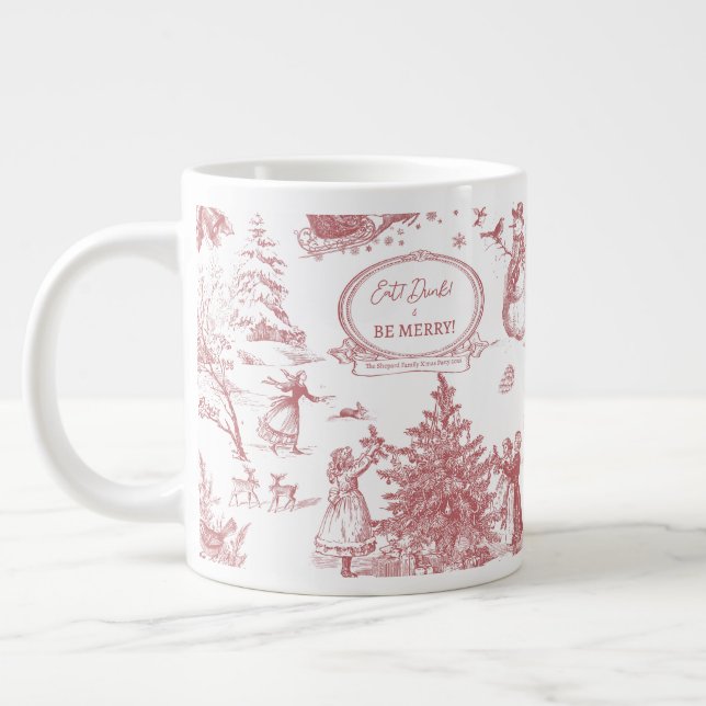 Taza De Café Gigante Christmas Party Chinoiserie (Izquierda)