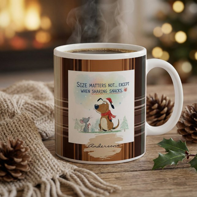 Taza De Café Gigante Christmas Plaid Mugs Cartoon illustration funny (Subido por el creador)