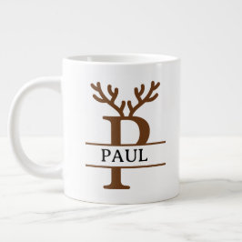 Taza De Café Gigante Christmas Reindeer holiday Mug, Custom winter