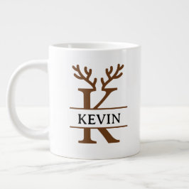 Taza De Café Gigante Christmas Reindeer holiday Mug, Custom winter
