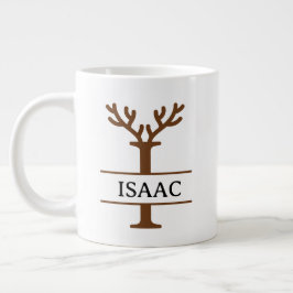 Taza De Café Gigante Christmas Reindeer holiday Mug, Custom winter