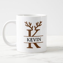 Taza De Café Gigante Christmas Reindeer holiday Mug, Custom winter