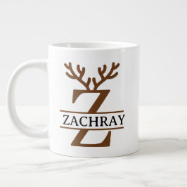 Taza De Café Gigante Christmas Reindeer holiday Mug, Custom winter