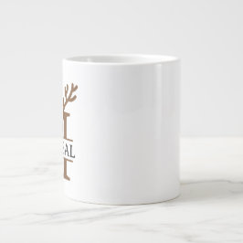 Taza De Café Gigante Christmas Reindeer holiday Mug, Custom winter