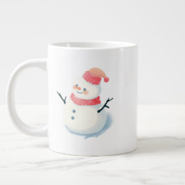 Taza De Café Gigante Christmas Snowman Mug – Twinkling Holiday Cocoa 