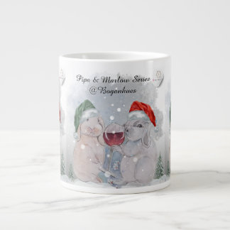 Taza De Café Gigante Christmas Theme Pipa & Marlow print