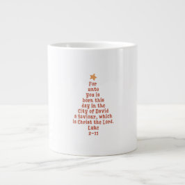 Taza De Café Gigante Christmas Verse Mug Luke 2:11