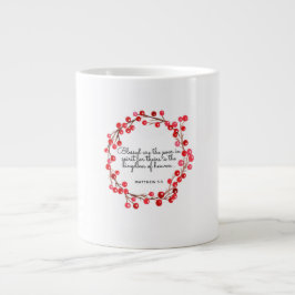 Taza De Café Gigante Christmas Verse Mug Matthew 5:3