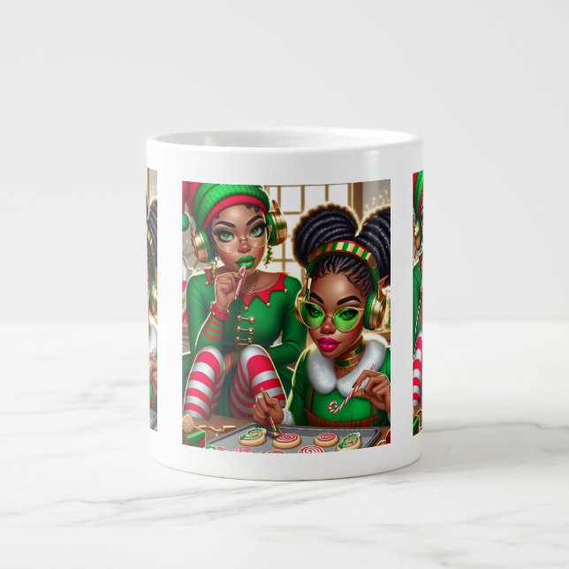 Taza De Café Gigante Christmas Workshop Specialty Mug (Frente)