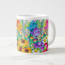 Taza De Café Gigante Cielo del jardín de la mariquita