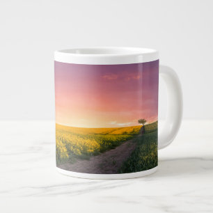 Taza De Café Gigante Cielo rosa de noche