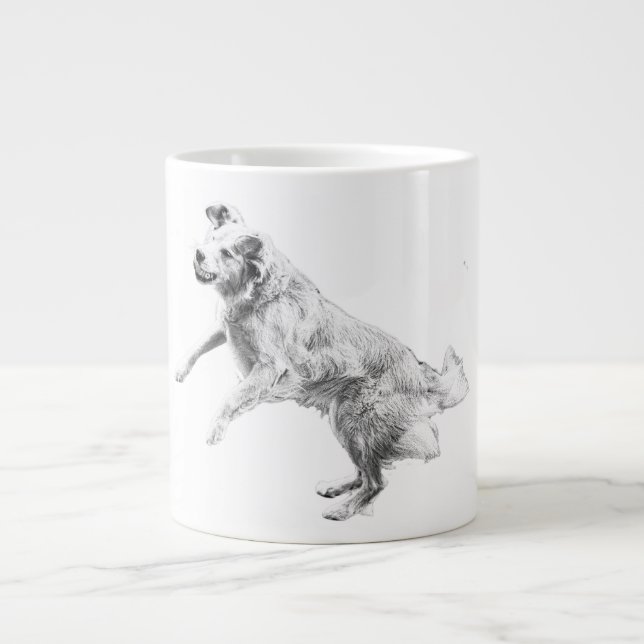 Taza De Café Gigante Cielos otoñales, espíritu volador (Frente)