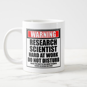 Taza De Café Gigante Científico de la investigación de advertencia trab