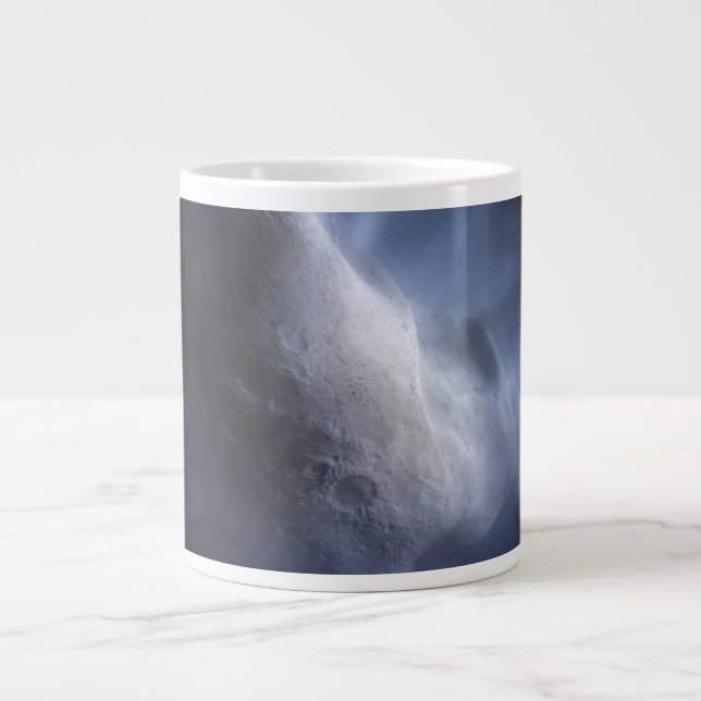 Taza De Café Gigante Cierre Ilustrativo Del Comet Tempel. (Frente)