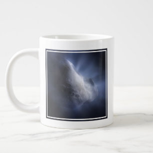 Taza De Café Gigante Cierre Ilustrativo Del Comet Tempel.