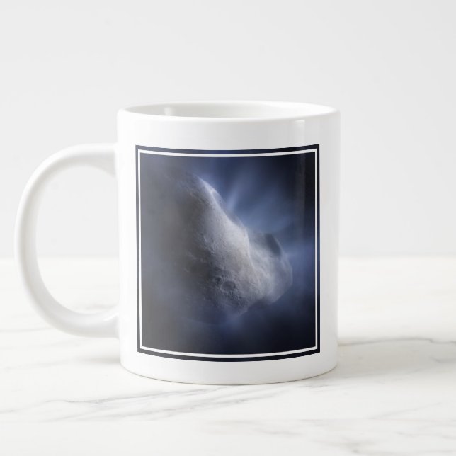Taza De Café Gigante Cierre Ilustrativo Del Comet Tempel. (Izquierda)