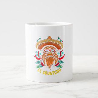 Taza De Café Gigante Cinco de Mayo EL SQUATCHO Divertida Fiesta de Bigf