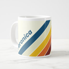 Taza De Café Gigante Cinco Rayas Vintage con Nombre