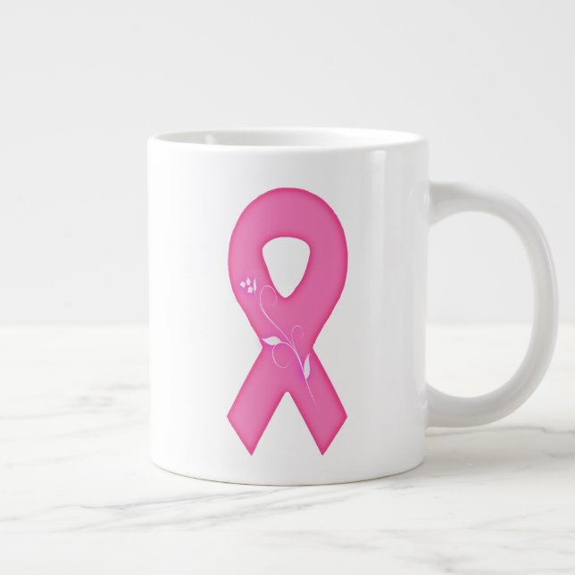 Taza De Café Gigante Cinta De Concienciación Sobre El Cáncer De Mama Co (Derecha)