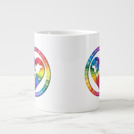 Taza De Café Gigante Círculo del Alma Arcoíris
