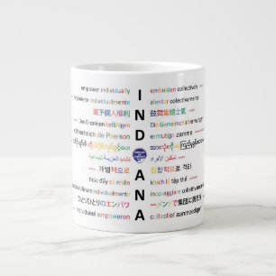 Taza De Café Gigante Círculos de América - Idiomas de Indiana