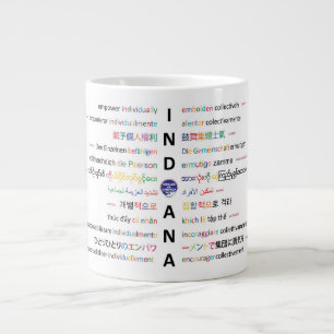 Taza De Café Gigante Círculos de América - Lenguas de Indiana 1