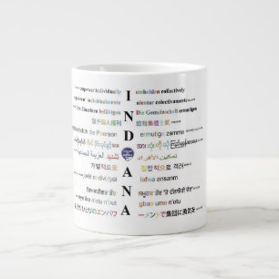 Taza De Café Gigante Círculos de América - Lenguas de Indiana III