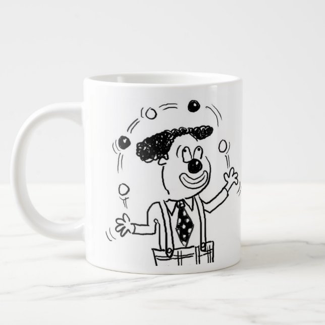 Taza De Café Gigante Circus Clown Juggler (Izquierda)