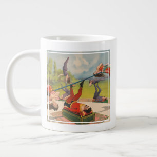Taza De Café Gigante Circus Poster Mostrando Actos Acrobáticos, Circa 1