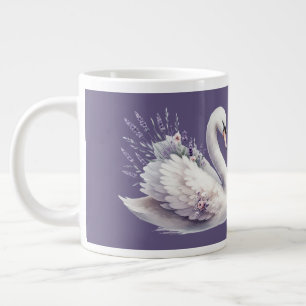 Taza De Café Gigante Cisne acuático con Florencia Lavender