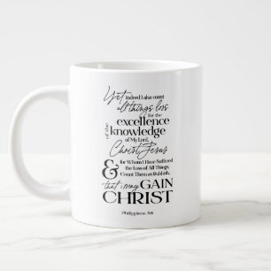 Taza De Café Gigante Cita bíblica cristiana
