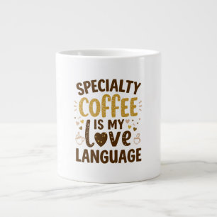 Taza De Café Gigante Cita de Amante de Café de Moda