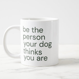 Taza De Café Gigante Cita de Amante de Perros Minimalista