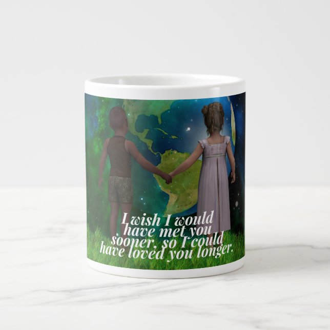 Taza De Café Gigante Cita de amor romántica profunda (Frente)